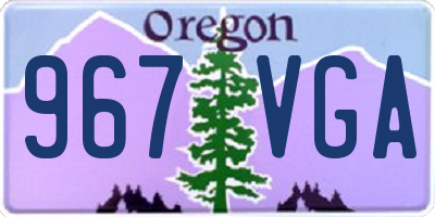 OR license plate 967VGA