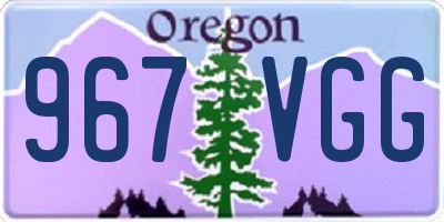OR license plate 967VGG
