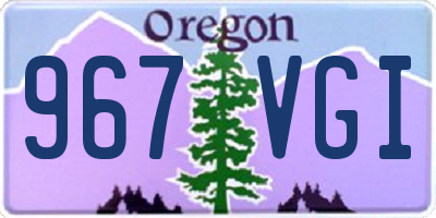 OR license plate 967VGI