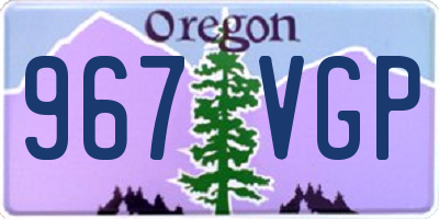 OR license plate 967VGP