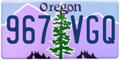 OR license plate 967VGQ