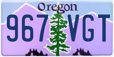 OR license plate 967VGT