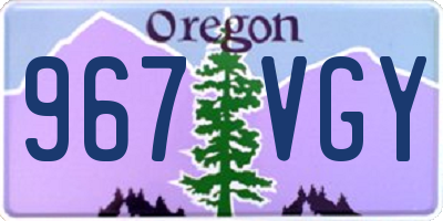 OR license plate 967VGY
