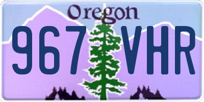 OR license plate 967VHR