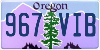 OR license plate 967VIB