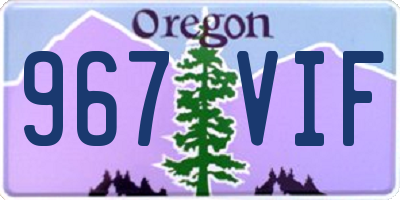 OR license plate 967VIF
