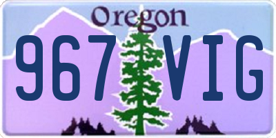 OR license plate 967VIG