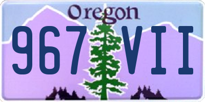OR license plate 967VII