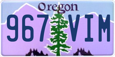 OR license plate 967VIM