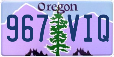 OR license plate 967VIQ