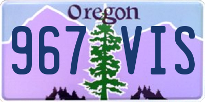 OR license plate 967VIS