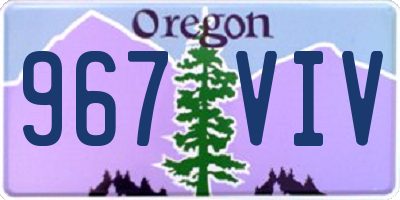 OR license plate 967VIV