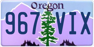 OR license plate 967VIX