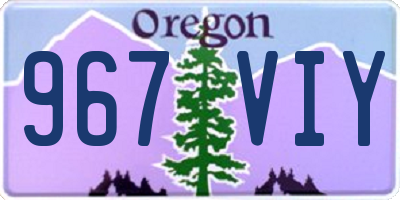 OR license plate 967VIY