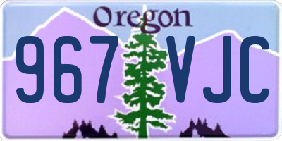 OR license plate 967VJC