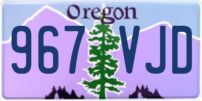 OR license plate 967VJD