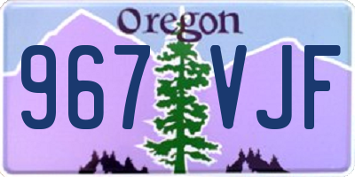 OR license plate 967VJF