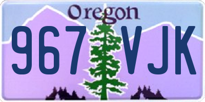 OR license plate 967VJK