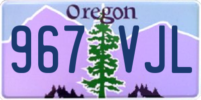 OR license plate 967VJL