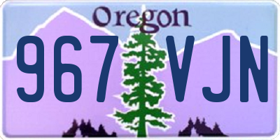 OR license plate 967VJN