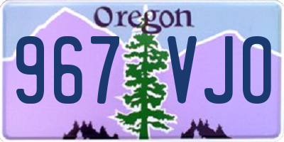 OR license plate 967VJO
