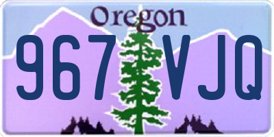 OR license plate 967VJQ