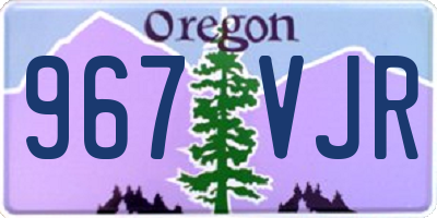 OR license plate 967VJR