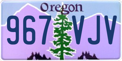 OR license plate 967VJV