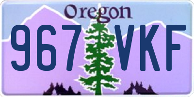 OR license plate 967VKF
