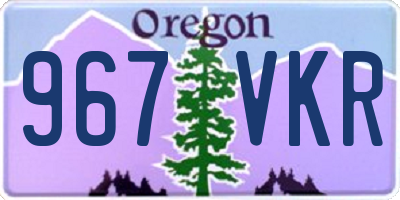 OR license plate 967VKR
