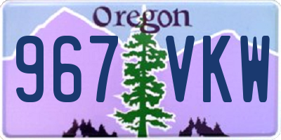 OR license plate 967VKW