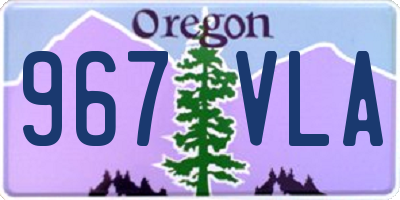 OR license plate 967VLA