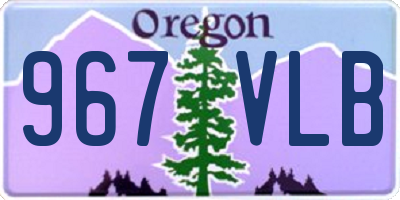 OR license plate 967VLB