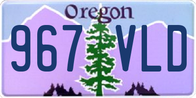 OR license plate 967VLD