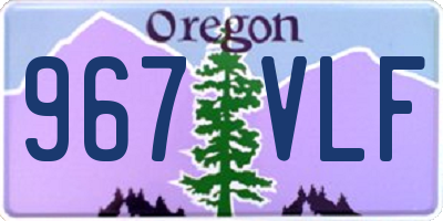 OR license plate 967VLF