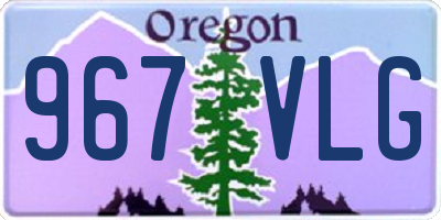 OR license plate 967VLG