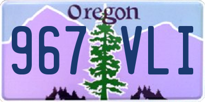 OR license plate 967VLI