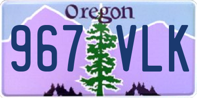 OR license plate 967VLK