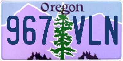 OR license plate 967VLN