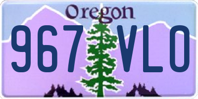 OR license plate 967VLO