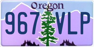 OR license plate 967VLP