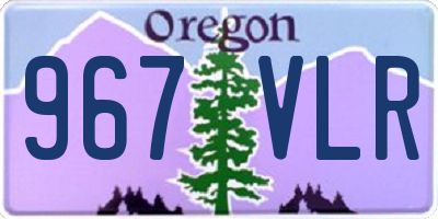 OR license plate 967VLR