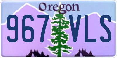 OR license plate 967VLS