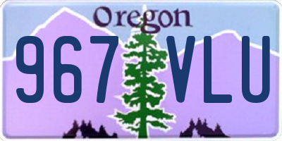 OR license plate 967VLU
