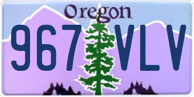OR license plate 967VLV