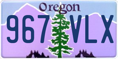 OR license plate 967VLX