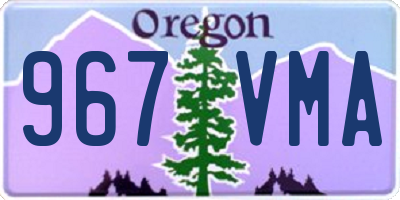 OR license plate 967VMA