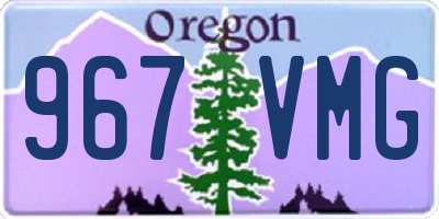 OR license plate 967VMG