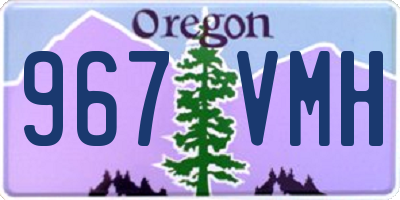 OR license plate 967VMH