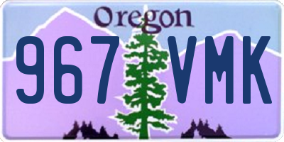 OR license plate 967VMK